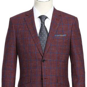 Mens Blazer - Cheap Priced Mens Sport Coat - Mens Slim Fit Two Button Wool Sport